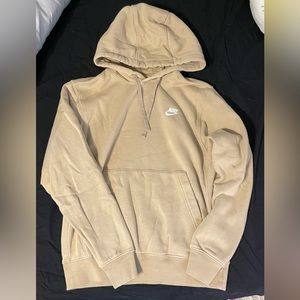 Khaki Nike Fleece Hoodie Size Small